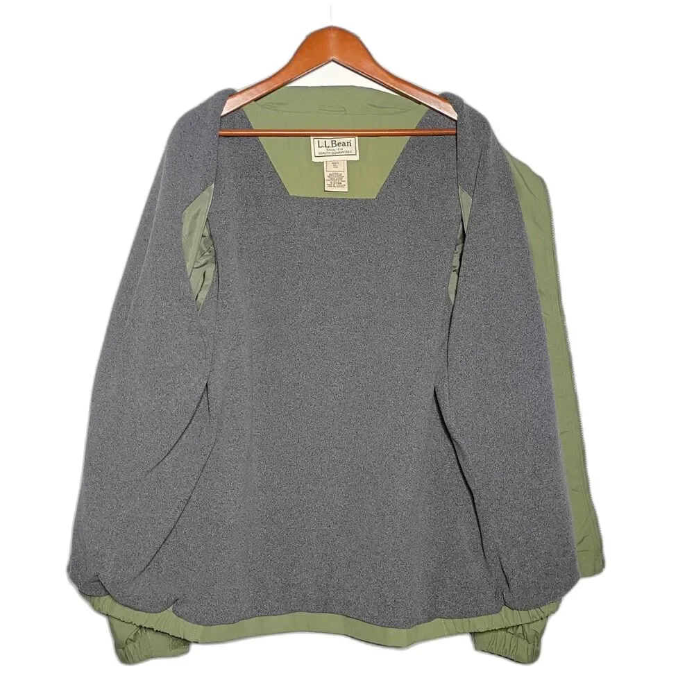 L.L. Bean lime zipper